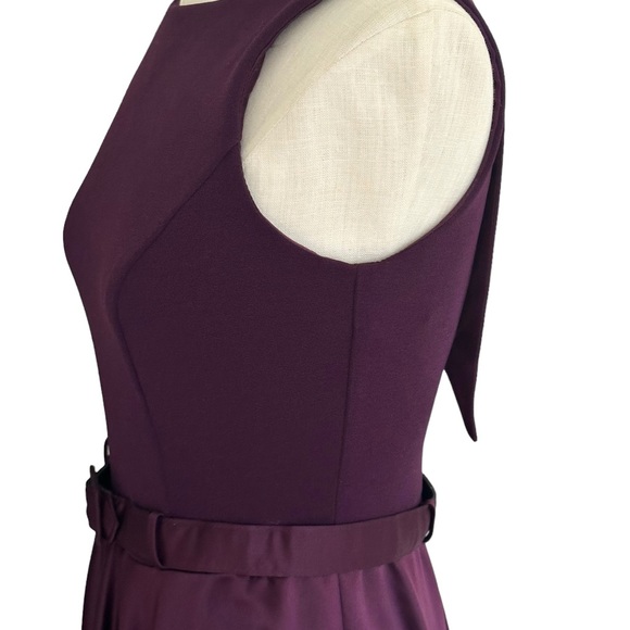 Y2K Allure Purple Satin Formal Dress Gown Glam Belt V-Back Sz 8 USA - Picture 11 of 16